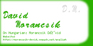 david morancsik business card